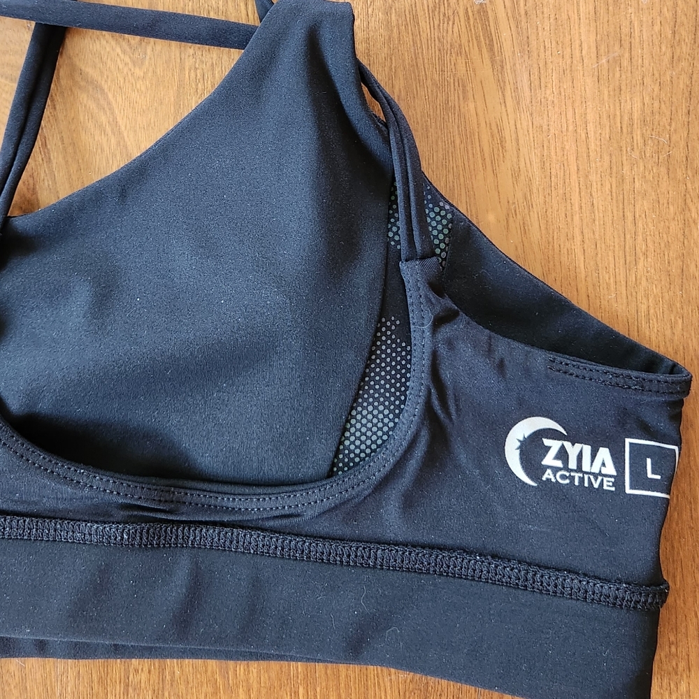 ZYIA • Black camo reflective brilliant bra | L - Picture 4 of 9